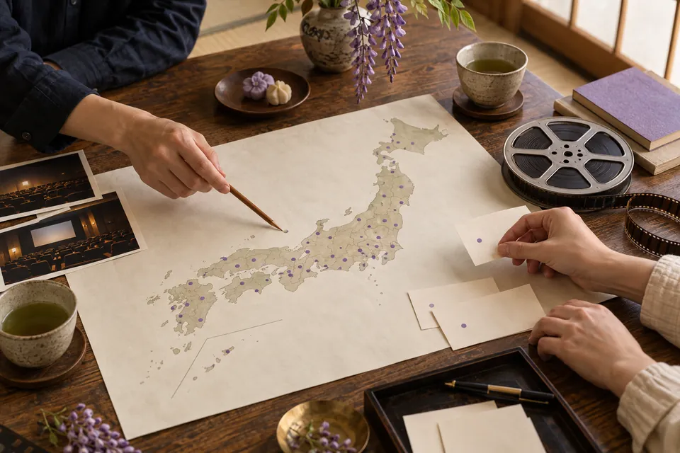 日本各地の上映計画について相談する全国向けアドバイスのイメージ